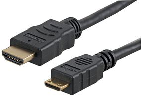 PSG91326 - High Speed 4K UHD HDMI Lead with Ethernet, Male to Mini C Male, Gold Contacts, 3m Black