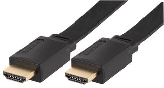 PSG91388 - High Speed 4K UHD HDMI Lead with Ethernet, Male to Male, Flat Cable, Black 1m