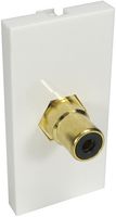 AV-MOD1RCABK - 1x Black RCA Female to Female Euro Module 50 x 25mm - Coupler