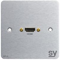 SY-WP-H-BA - 1-Gang HDMI Slim Metal Wallplate, Silver