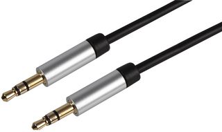 PSG3186-5M - Slim 3.5mm Stereo Jack Plug to Plug Lead with Aluminium Headshells, 5m Black