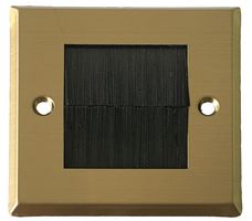 BPBR1GB - 1 Gang Steel Black Brush Plate, Brass