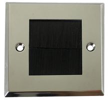 BPCH1GB - 1 Gang Steel Black Brush Plate, Chrome