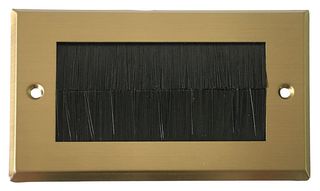 BPBR2GB - 2 Gang Steel Black Brush Plate, Brass
