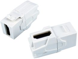 KCHD90WH - 90 Degree HDMI Female to Female Keystone Coupler, White