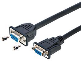 PSG3294 - 15 Pin VGA Female to Female Panel Mount Adaptor Lead, 300mm Black