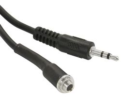PSG3306 - 3.5mm Female to Female Panel Mount Adaptor Lead, 500mm Black