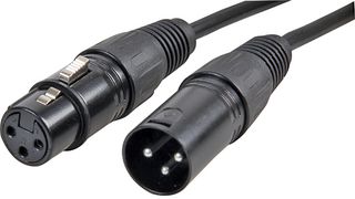 PSG3337-XLR-1.5M - 3 Pin XLR Male to XLR Female Microphone Lead, 1.5m Black