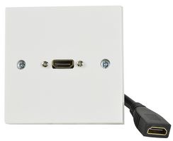123.380UK - 1 Gang HDMI Wallplate with Flylead, White