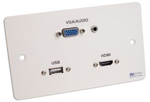 AVP155 - 2 Gang VGA/Audio/HDMI/USB-A Wall Plate
