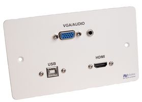 AVP181 - 2 Gang VGA/Audio/HDMI/USB-B Wall Plate