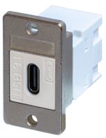 KCUCCWHPM - D Universal USB-C Female to Female Keystone Coupler, White