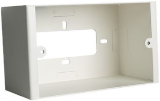 AVP753 - 75mm 2 Gang Metal Surface Box, White