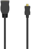 00205168 - FullHD Micro HDMI-D Plug to HDMI-A Socket Gold Plated Adaptor Lead 0.1m