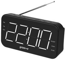 GVCR02BK - Radio Curve Rechargeable Alarm Clock Radio, Black