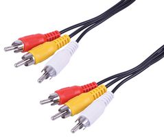 PSG08826 - 3 Way Phono (RCA) Lead, 3m