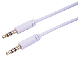 PSG08890 - Slim 3.5mm Stereo Plug to Plug Lead, 1.5m, White