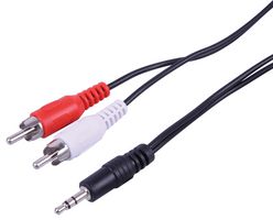 PSG08933 - Stereo 3.5mm Plug to 2x Phono (RCA) Plugs Lead, 3m