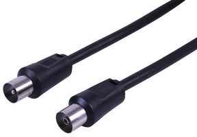 PSG09001 - TV Aerial Lead, Plug to Socket, 4m, Black