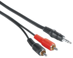 205107 - Stereo 3.5mm Jack to 2x RCA Audio Lead, 5m
