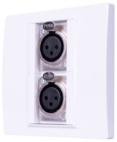 F267SF - 1 Gang 2x XLR Audio Multimedia Wallplate