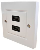 F267SC - 1 Gang Twin HDMI 2.0 Multimedia Wallplate