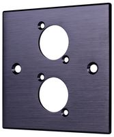 F267YB - 1 Gang Twin D-series Aluminium Wallplate, Black