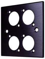 F267YC - 1 Gang Quad D-series Aluminium Wallplate, Black