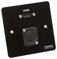 AVP413 - 1 Gang HDMI 2.0 & D-Shell Multimedia Face Plate, Black