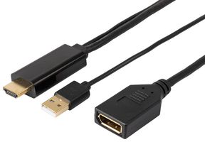 PSG3529 0.25M - 4K 60Hz HDMI Male to DisplayPort Female Adaptor Lead, 0.25m