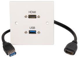 PSG3538 - 1 Gang Multimedia Wall Plate, HDMI 2.1 / USB-A