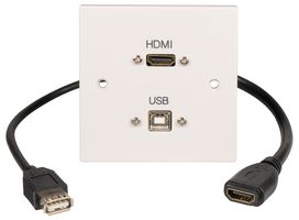 PSG3539 - 1 Gang Multimedia Wall Plate, HDMI 2.1 / USB-B