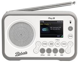 PLAY20WT - Play 20 Digital DAB / DAB+ / FM RDS Portable Radio with Bluetooth, White