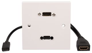 PSG3564 - 1 Gang Multimedia Wall Plate, HDMI 2.1 / USB-C