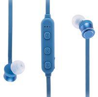 GVBT1200BE - Metal Buds Wireless Earphones with Remote & Microphone, Blue