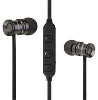 GVBT600SR - Boom Buds Bluetooth Wireless Magnetic Earphones with Remote & Microphone, Black