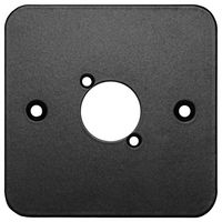 KPHD1.10 - 1 Gang 1 Socket Rounded XLR Wallplate, Black