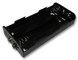 BH242B - 4x C Battery Holder Black 5 Pack Coil Spring Contact - Long/Side-by-Side