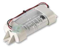 14-046E - 4.8V 4Ah Ni-Cd Emergency Lighting 2x2 D Battery Pack, White Double End Caps