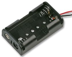23VB21A - 2x AA Battery Holder with Coil Spring Contact, Wire Lead 150mm