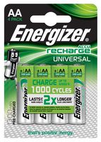 626831 - Universal NiMH Rechargeable AA Batteries 1300mAh Pre-Charged 4 Pack