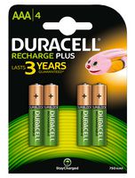 75050950 - AAA 750mAh Rechargeable NiMH Batteries with DuraLock, 4 Pack