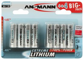 1512-0012 - AA Extreme Lithium Batteries 8 Pack