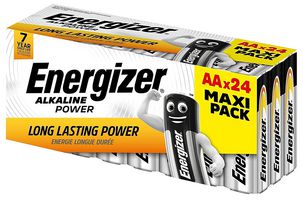 E300173100 - AA Alkaline Power Batteries, 24 Maxi Pack