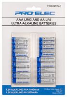 PSG91246 - AA/AAA Ultra Alkaline Batteries, 10+10 Pack