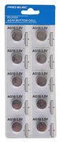PEL01224 - Alkaline AG10/LR54 Button Cell Battery, 10 Pack