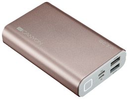 CND-TPBQC10RG - 10,000mAh Power Bank Dual USB Charger with Quick Charge, Rose Gold