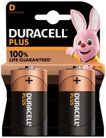 DURACELL PLUS POWER D 2PK - Plus Power D Alkaline Batteries, 2 Pack