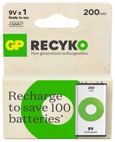 GPRHV208R088 - Recyko Pre-Charged NiMH Rechargeable 9V Battery, 200mAh