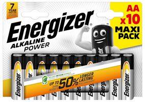 E302695500 - AA Alkaline Power Batteries, 10 Maxi Pack